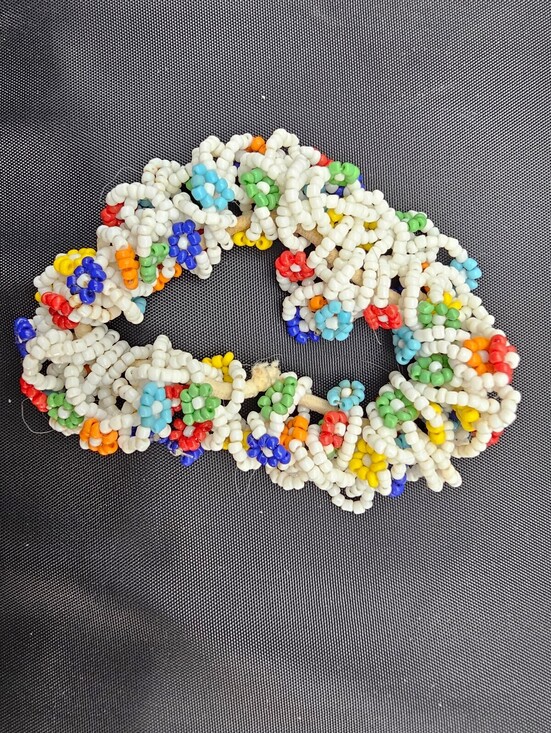 Other - Colorful Handmade Beaded Bracelet with Floral Design